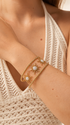 BRACELET JONC SOLEIL NACRE