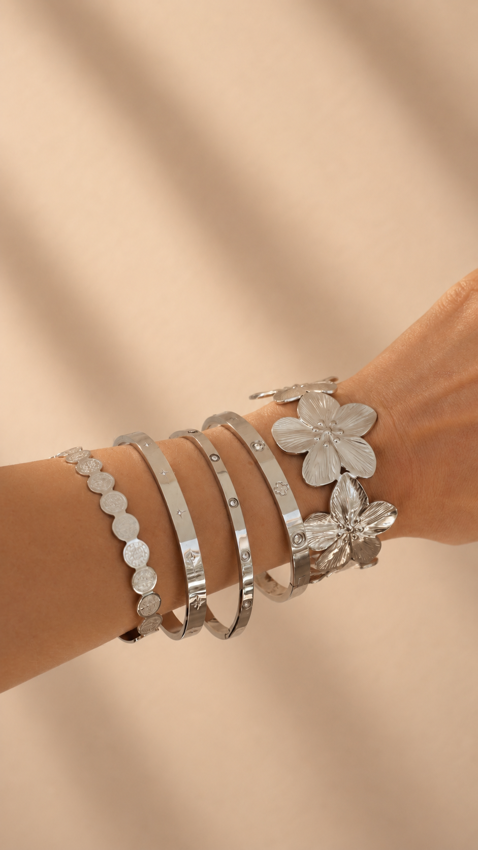 BRACELET JONC FLEURS